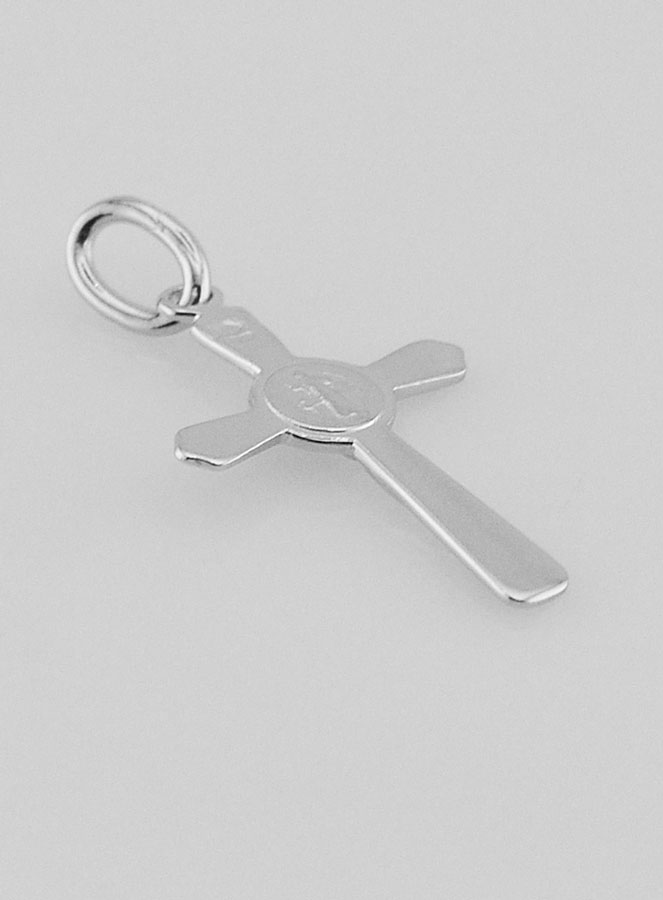 Pendentif Croix de Saint Benoit en Argent - 22mm (pic 4)