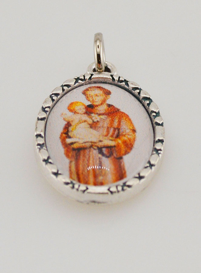 Médaille Bord Torsadé 25mm - Saint Antoine (pic 2)