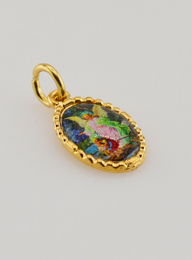 Médaille Bord Torsadé 15mm - Ange Gardien (pic 3)