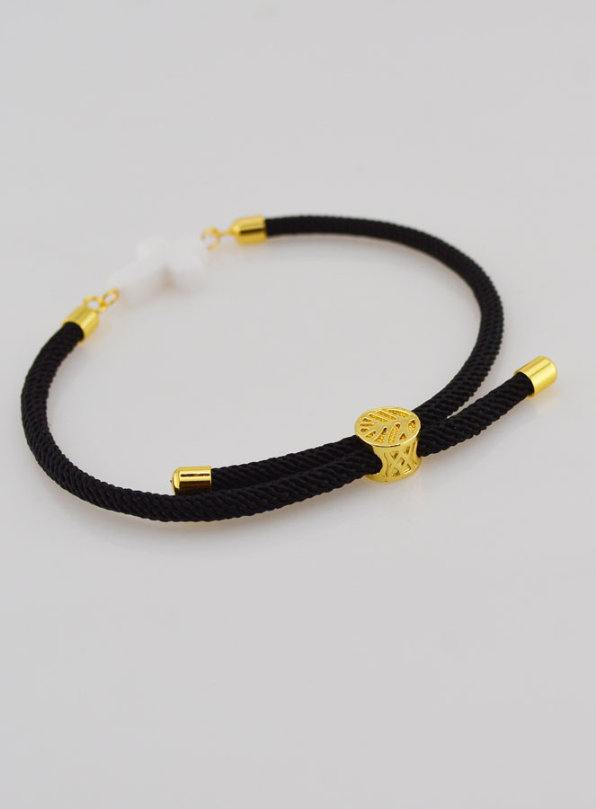 Bracelet Religieux Avec Croix - Noir (pic 4)