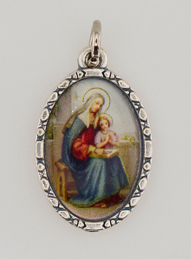 Médaille Bord Torsadé 25mm - Sainte Anne (pic 1)