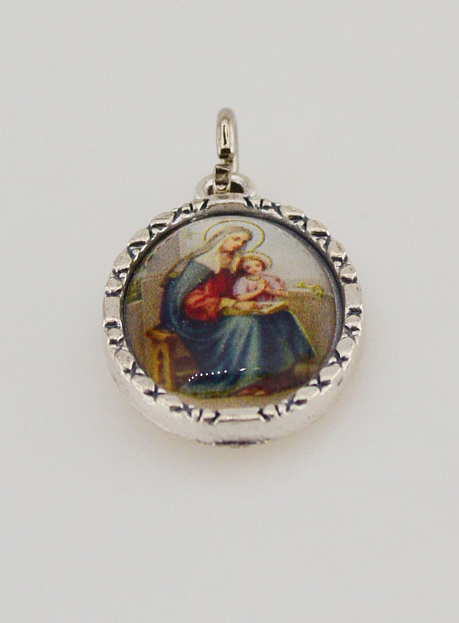 Médaille Bord Torsadé 25mm - Sainte Anne (pic 2)