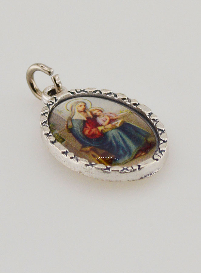 Médaille Bord Torsadé 25mm - Sainte Anne (pic 3)