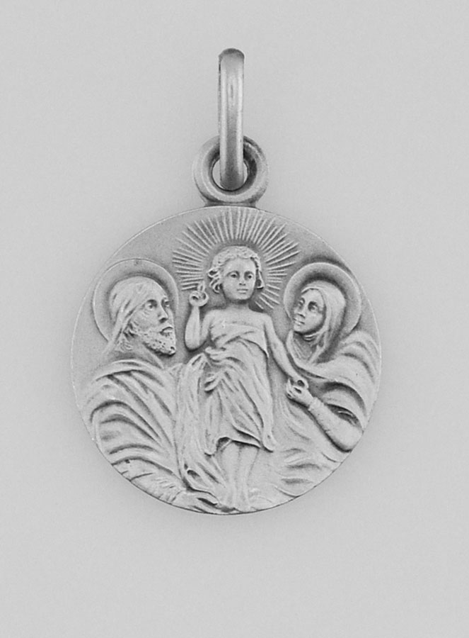 Médaille Sainte Famille en Argent - 17mm (pic 1)