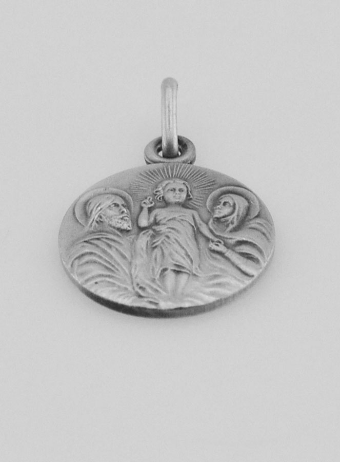 Médaille Sainte Famille en Argent - 17mm (pic 2)