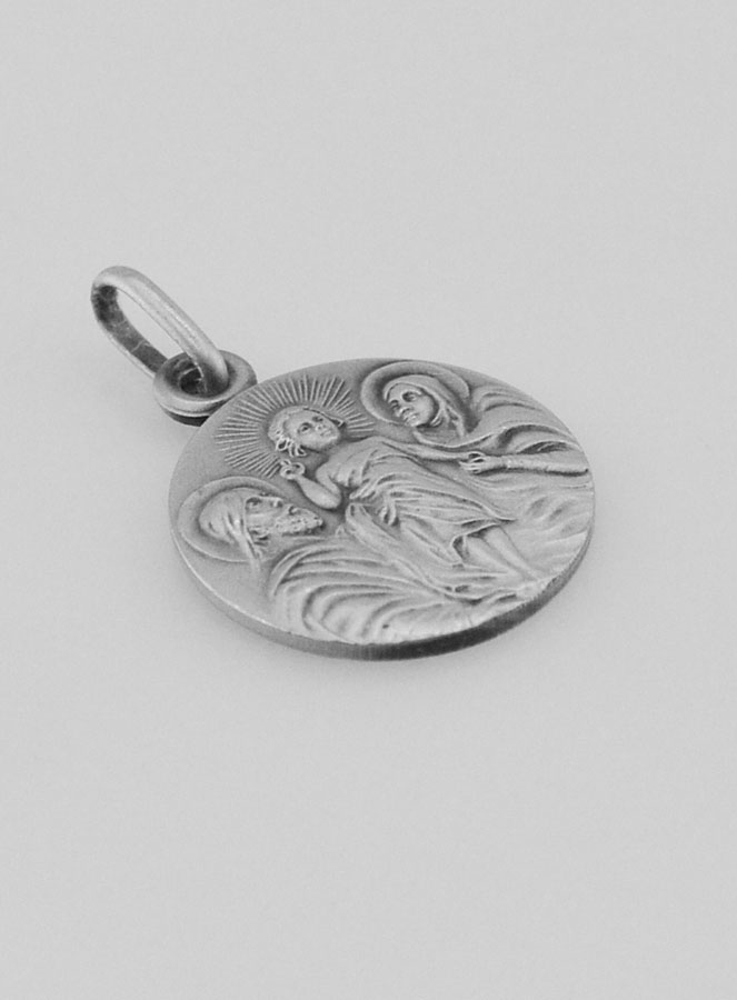 Médaille Sainte Famille en Argent - 17mm (pic 3)