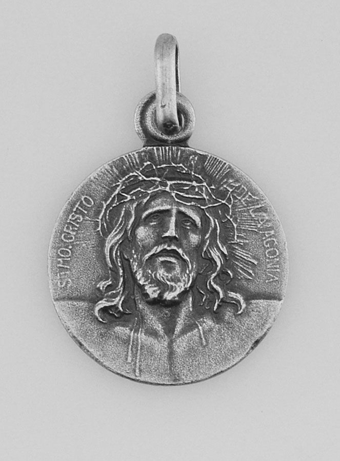 Médaille Sainte Face du Christ en Argent - 17mm (pic 1)