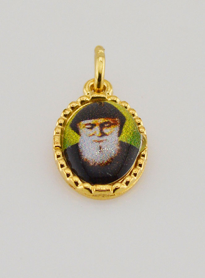 Médaille Bord Torsadé 15mm - Saint Charbel (pic 2)