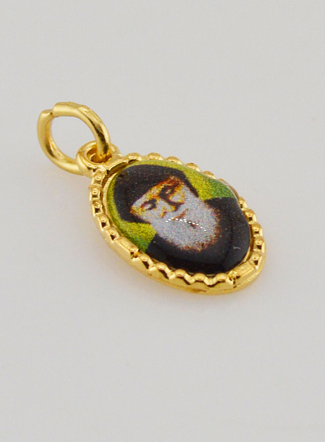 Médaille Bord Torsadé 15mm - Saint Charbel (pic 3)