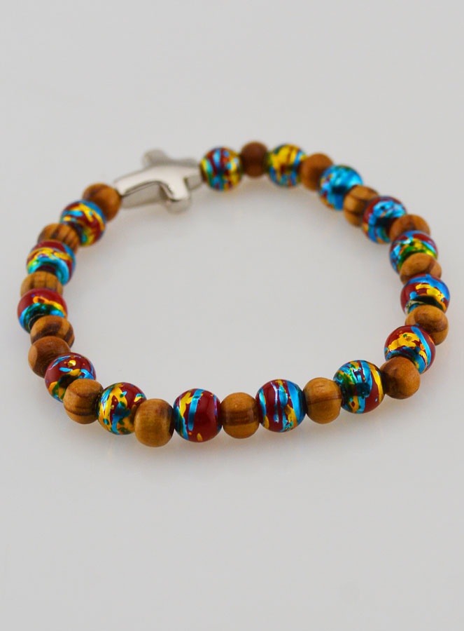 Bracelet Enfant Avec Croix - Rouge (pic 4)
