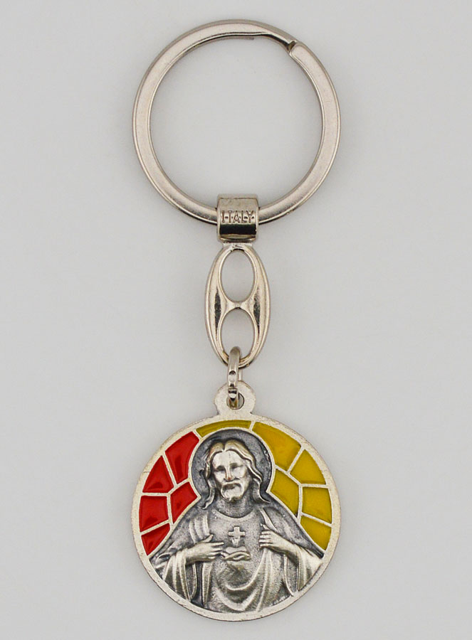Porte-clés Émail Sacré Coeur de Jésus (pic 1)