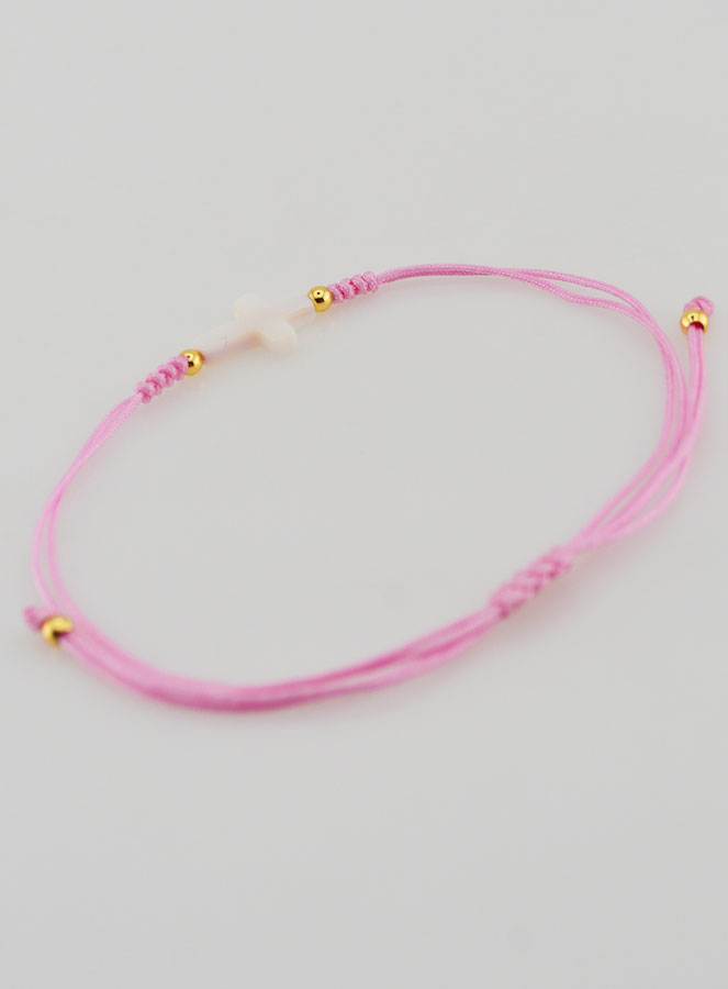 Bracelet Avec Croix - Rose (pic 4)