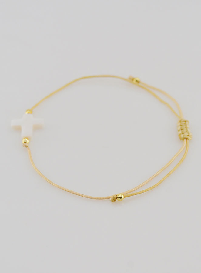 Bracelet Avec Croix - Beige (pic 2)