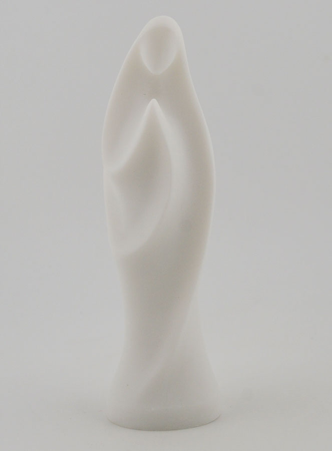 Statue Vierge Moderne en Albâtre - 12cm (pic 1)