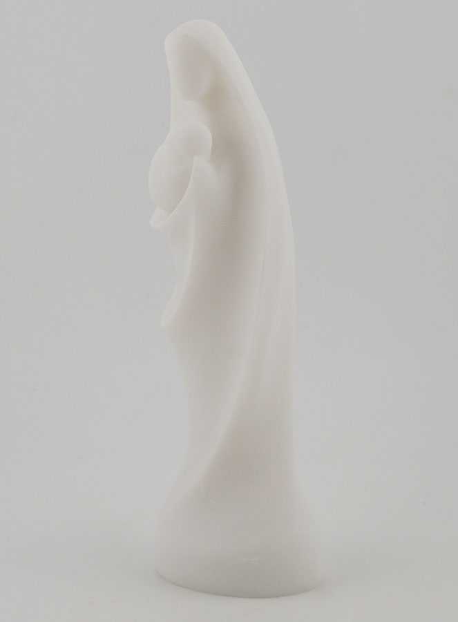 Statue Vierge à l'Enfant en Albâtre - 12cm (pic 2)