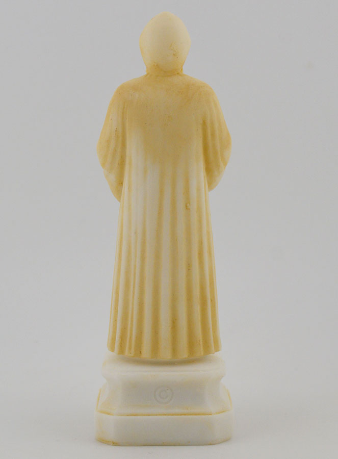 Statue Saint Charbel en Albâtre Peint - 12cm (pic 4)