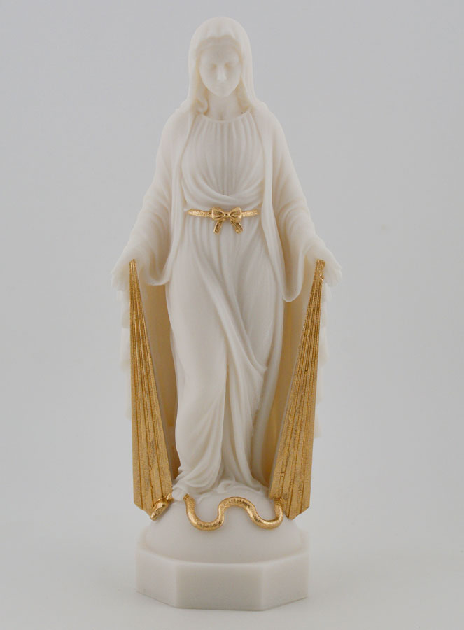 Statue Vierge Miraculeuse aux Rayons Dorés - 17cm (pic 1)