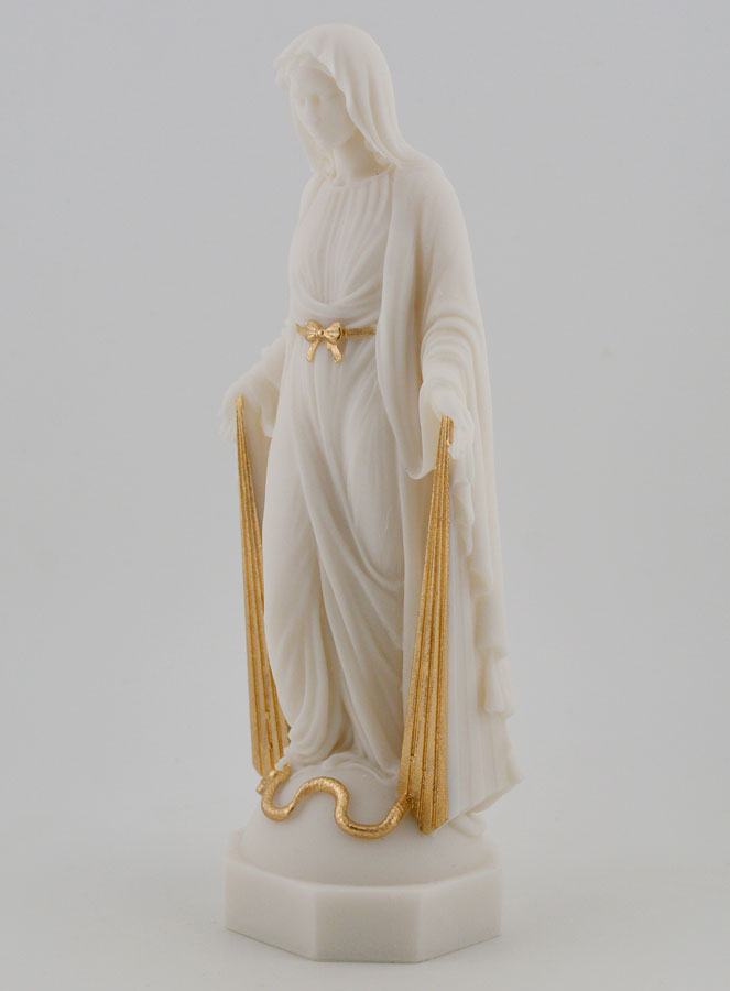 Statue Vierge Miraculeuse aux Rayons Dorés - 17cm (pic 2)