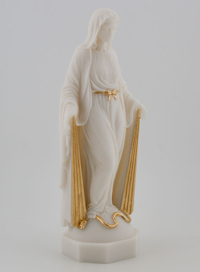 Statue Vierge Miraculeuse aux Rayons Dorés - 17cm (pic 3)
