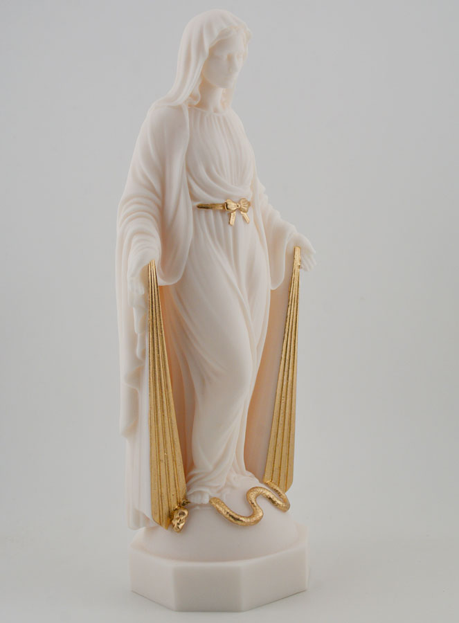 Statue Vierge Miraculeuse aux Rayons Dorés - 23 cm (pic 3)