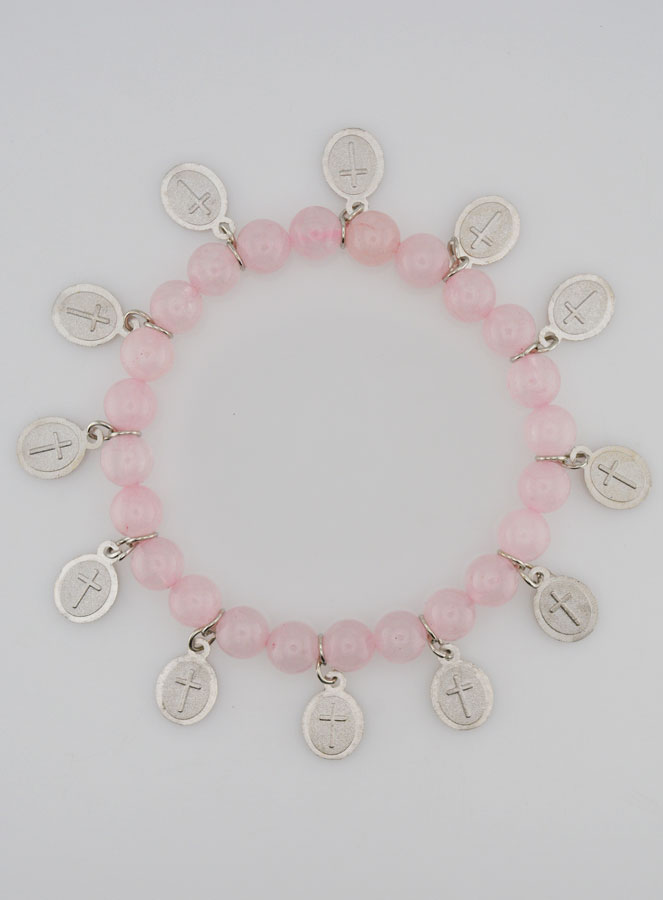 Bracelet des 12 Saints - Pierre Rose (pic 4)