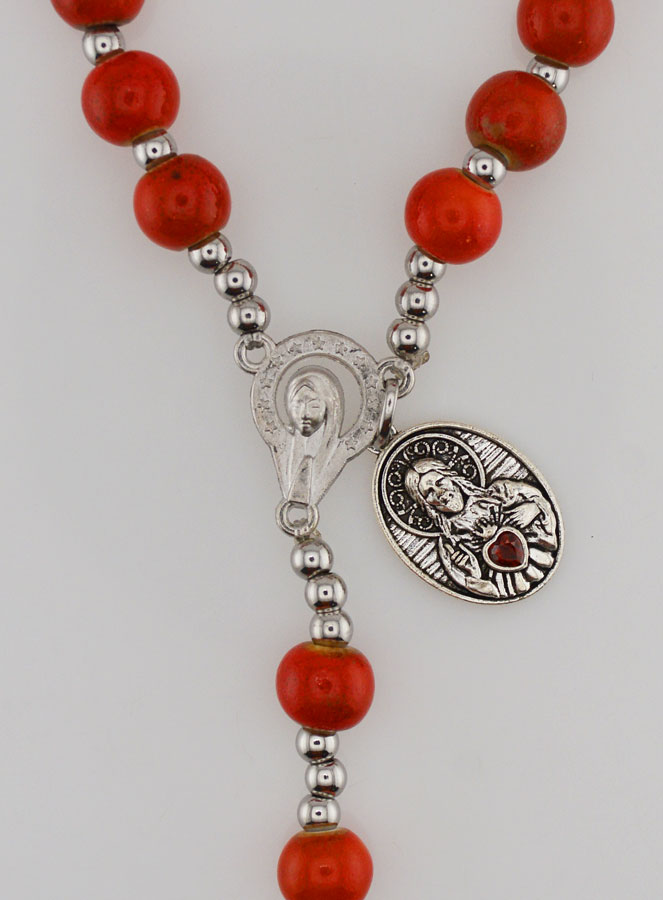 Chapelet Élastique en Céramique - Sacré Coeur de Jésus (pic 4)