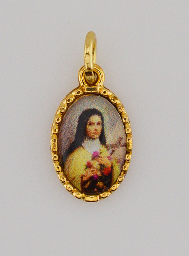 Médaille Bord Torsadé 15mm - Sainte Thérèse (pic 1)