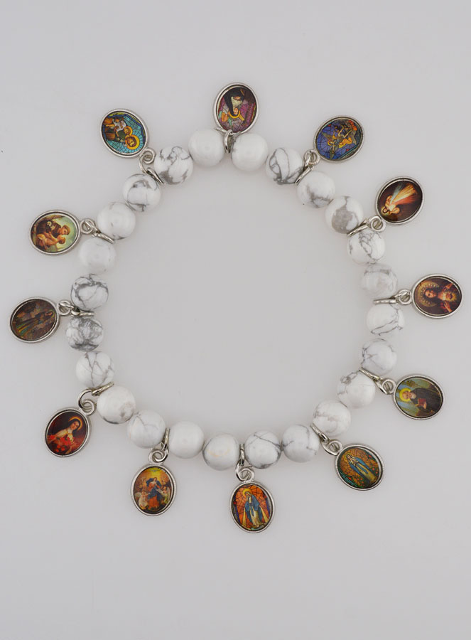 Bracelet des 12 Saints - Pierre Blanche (pic 1)