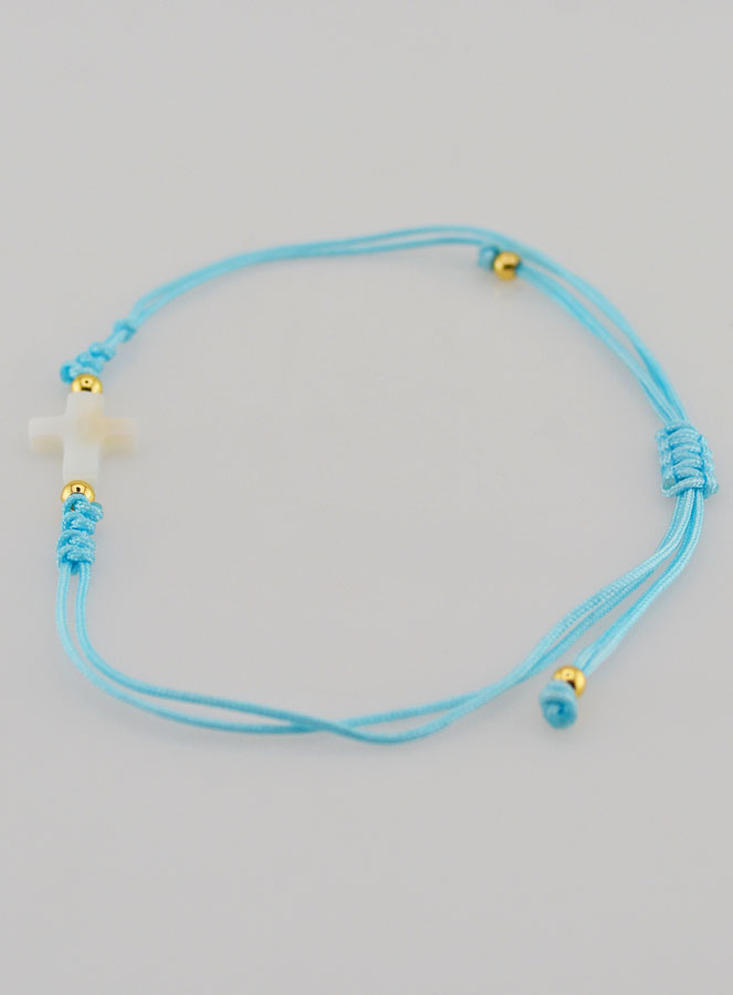 Bracelet Avec Croix - Bleu (pic 2)