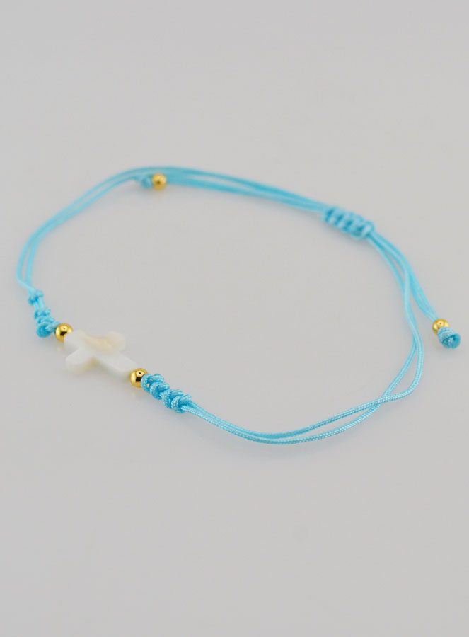 Bracelet Avec Croix - Bleu (pic 3)