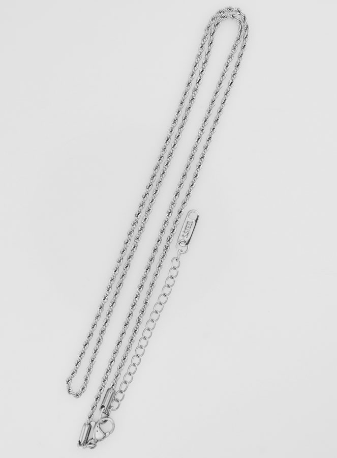 Chaîne Acier Inoxydable Maille Torsadée - 50cm (pic 3)