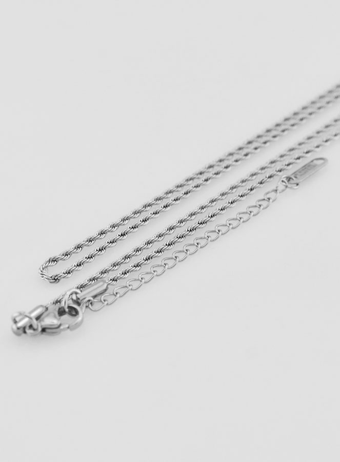 Chaîne Acier Inoxydable Maille Torsadée - 50cm (pic 4)