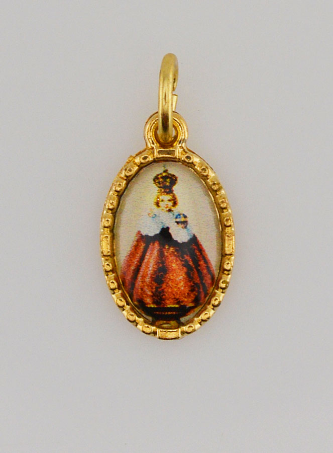 Médaille Bord Torsadé 15mm - Enfant Jésus de Prague (pic 1)