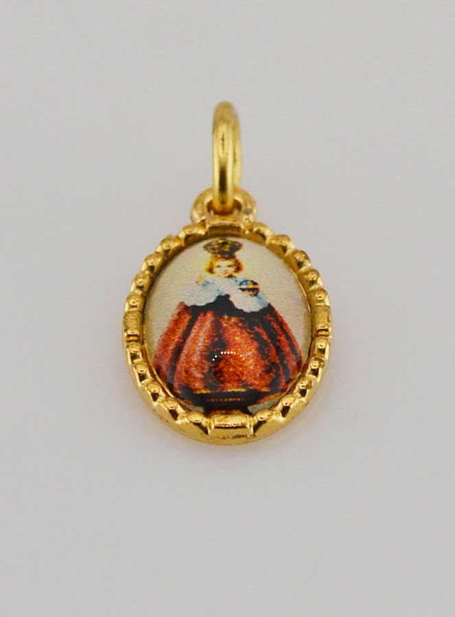 Médaille Bord Torsadé 15mm - Enfant Jésus de Prague (pic 2)