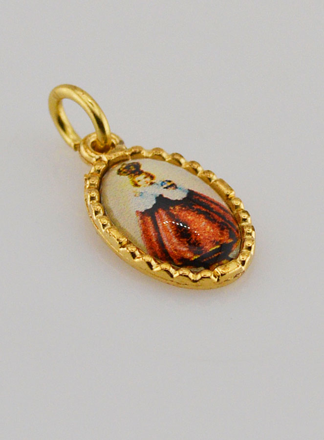 Médaille Bord Torsadé 15mm - Enfant Jésus de Prague (pic 3)