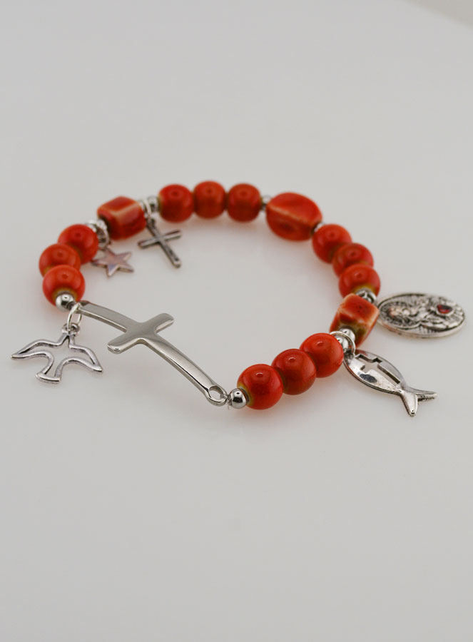 Bracelet en Céramique - Sacré Coeur de Jésus (pic 3)
