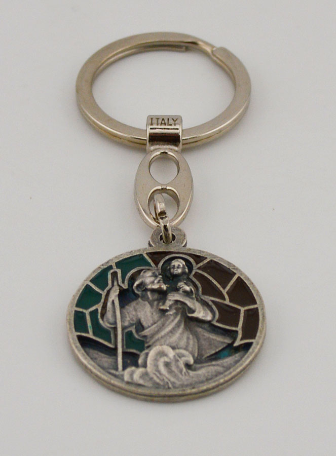 Porte-clés Émail Saint Christophe (pic 2)