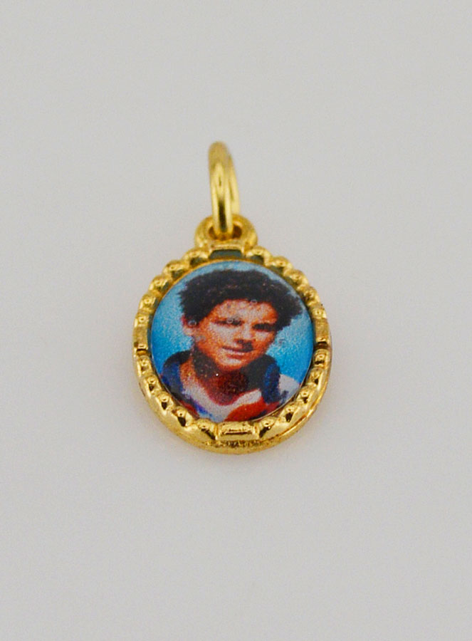 Médaille Bord Torsadé 15mm - Saint Carlo Acutis (pic 2)