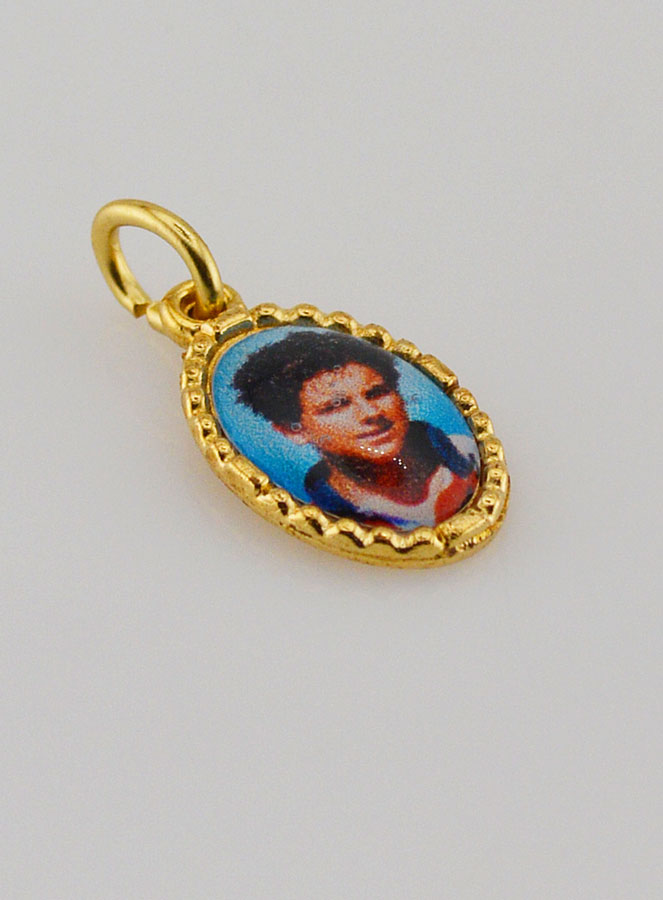 Médaille Bord Torsadé 15mm - Saint Carlo Acutis (pic 3)