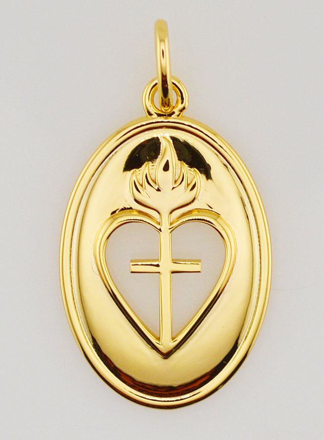 Pendentif Croix & Ex Voto Finition Or 18k (pic 1)