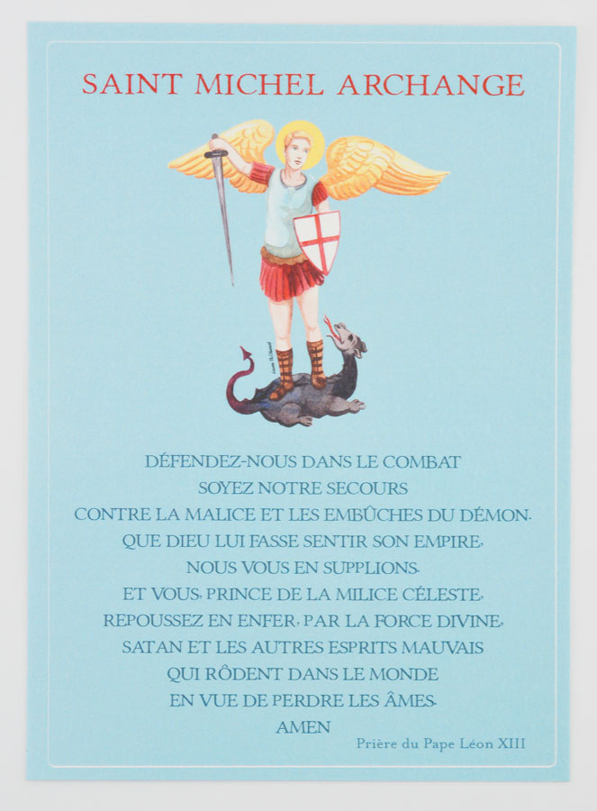 Carte de Prière Grand Format - Saint Michel Archange (pic 1)