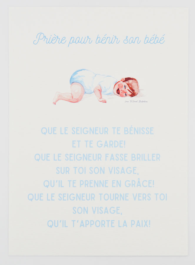 Carte de Prière Grand Format - Pour Bénir son Bébé (pic 1)