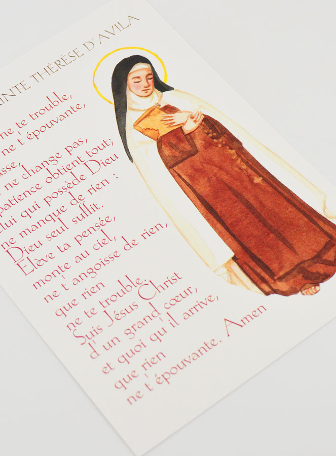 Carte de Prière Grand Format - Sainte Thérèse d'Avila (pic 3)