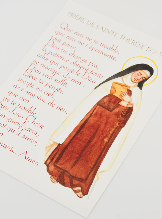 Carte de Prière Grand Format - Sainte Thérèse d'Avila (pic 4)