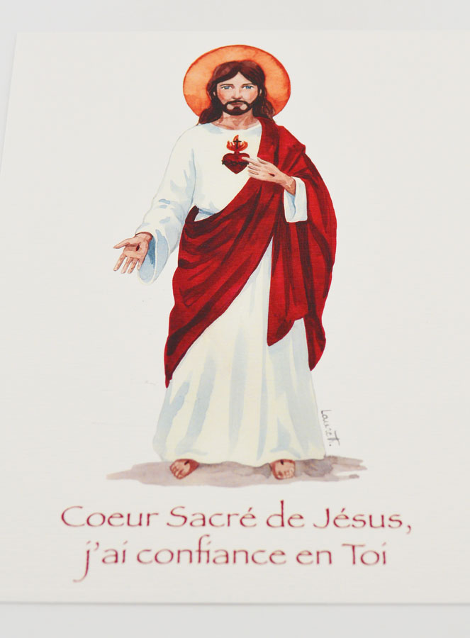 Carte de Prière Grand Format - Prière du Sacré Coeur (pic 2)