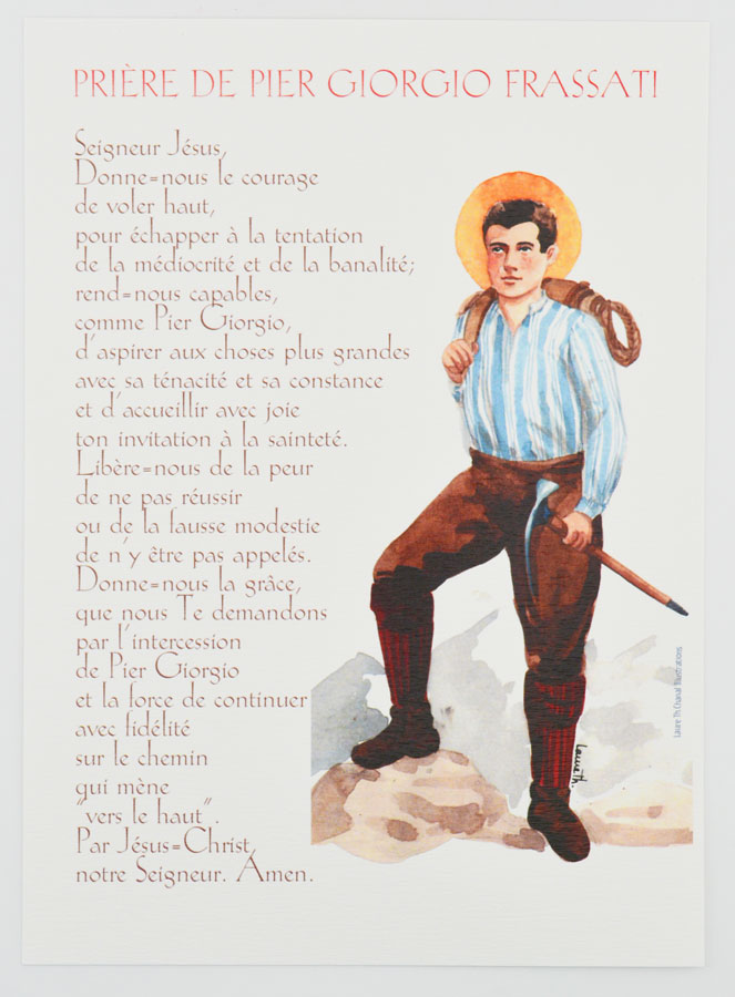 Carte de Prière Grand Format - Pier Giorgio Frassati (pic 1)