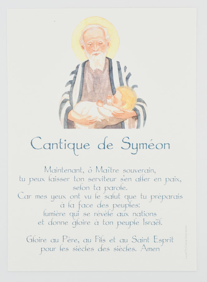 Carte de Prière Grand Format - Cantique de Syméon (pic 1)
