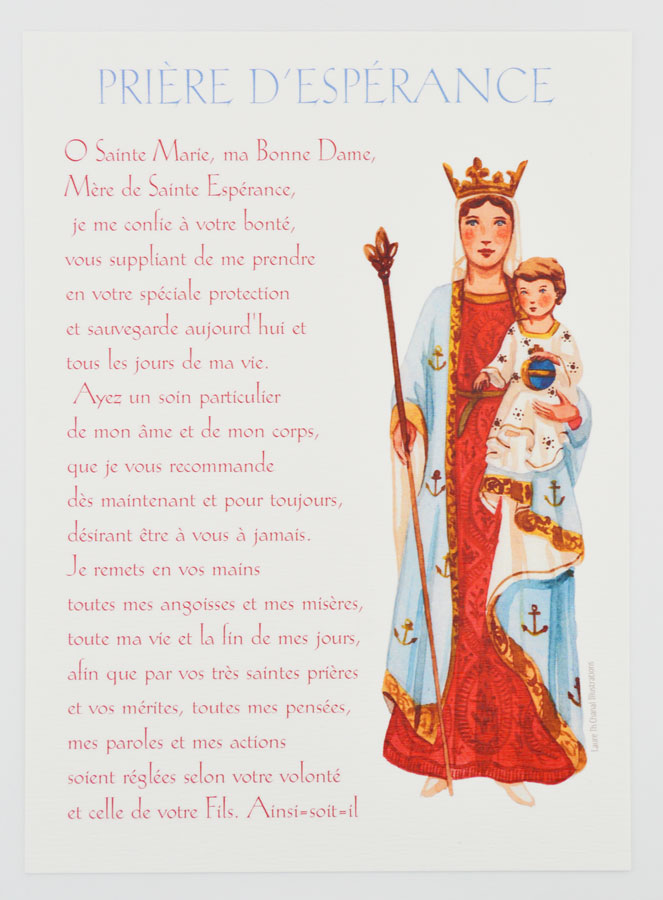 Carte de Prière Grand Format - Prière d'Espérance (pic 1)