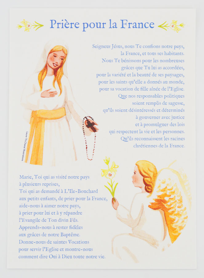 Carte de Prière Grand Format - Prière Pour la France (pic 1)