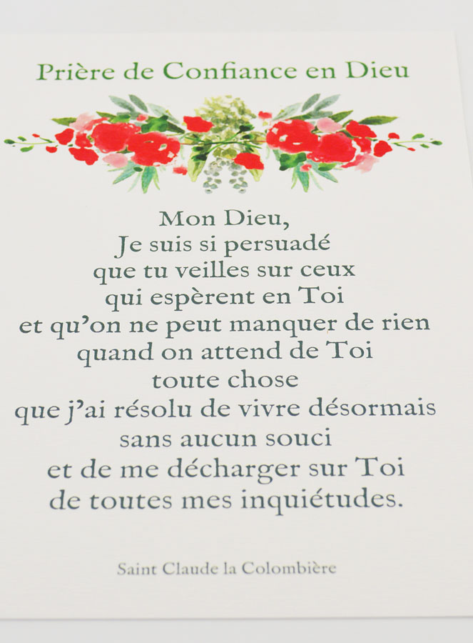 Carte de Prière Grand Format - Prière de Confiance en Dieu (pic 2)